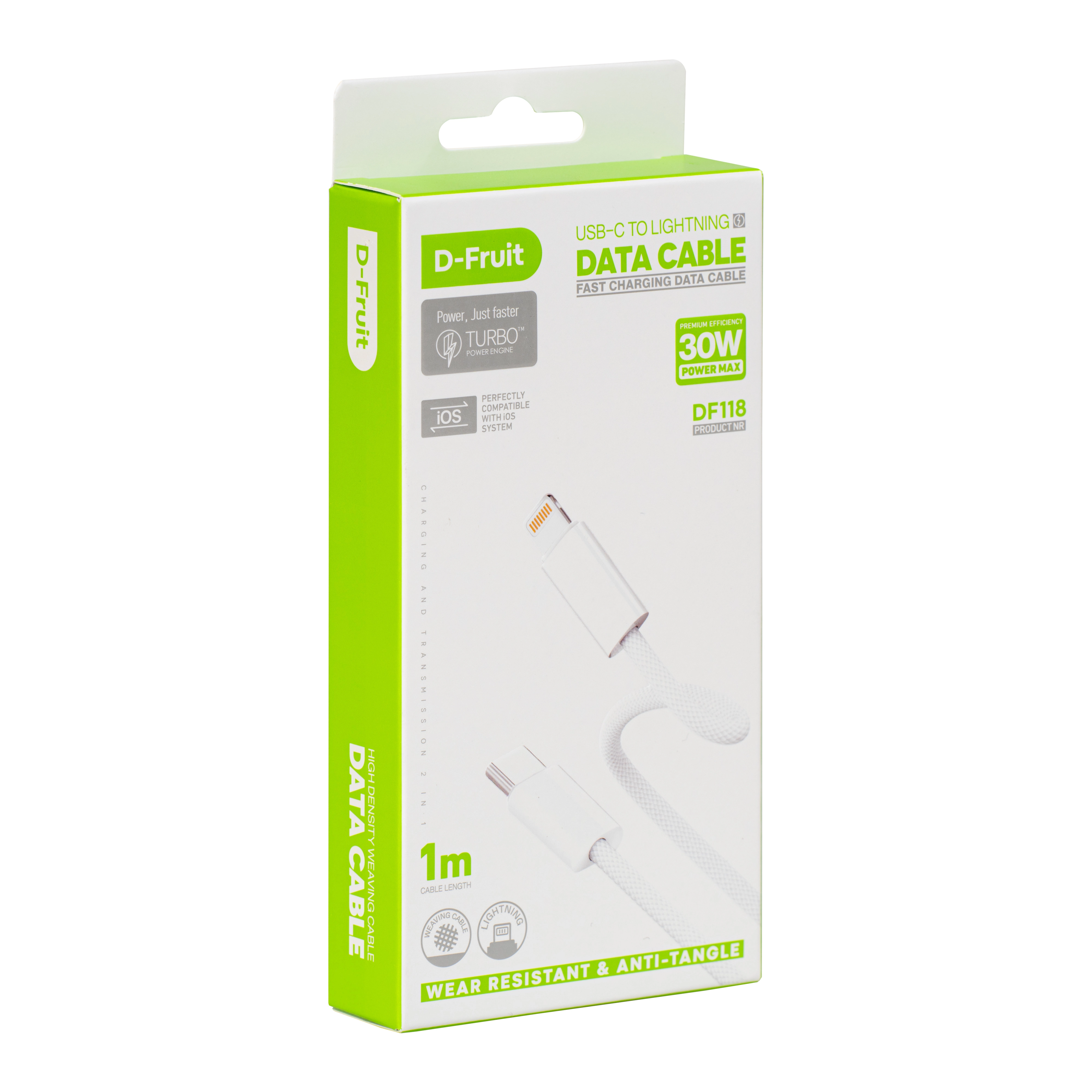D-Fruit cable USB-C - Lightning 1m