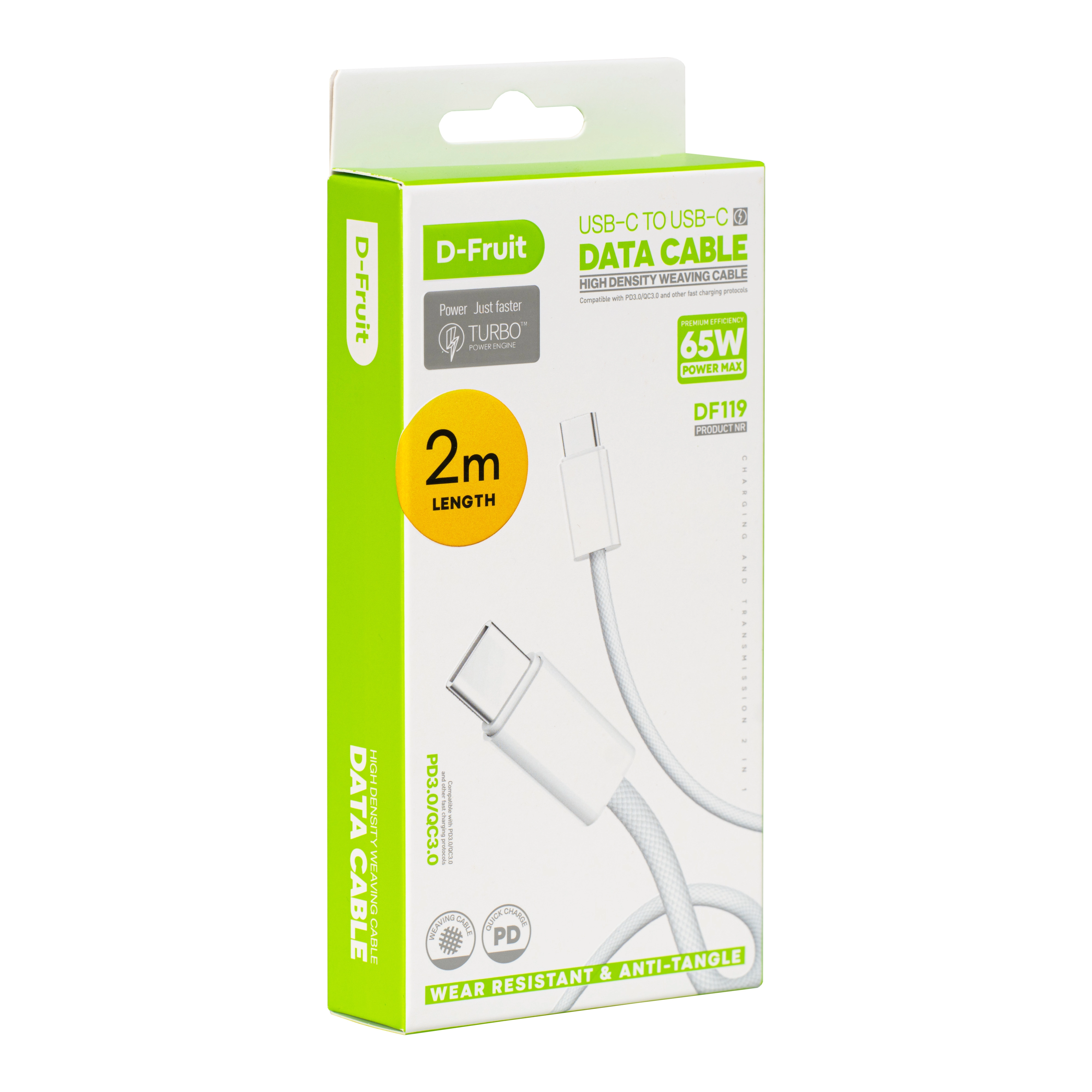 D-Fruit cable USB-C - USB-C 2m