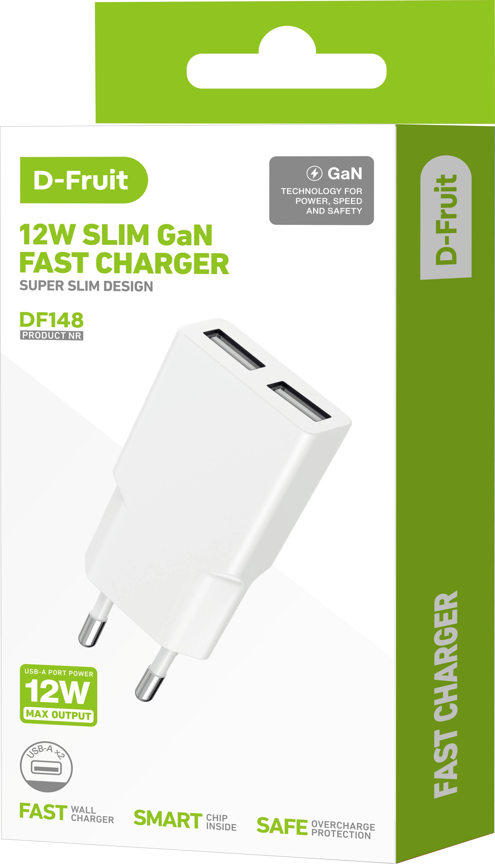 D-Fruit charger 12W 2xUSB-A DF148 50522