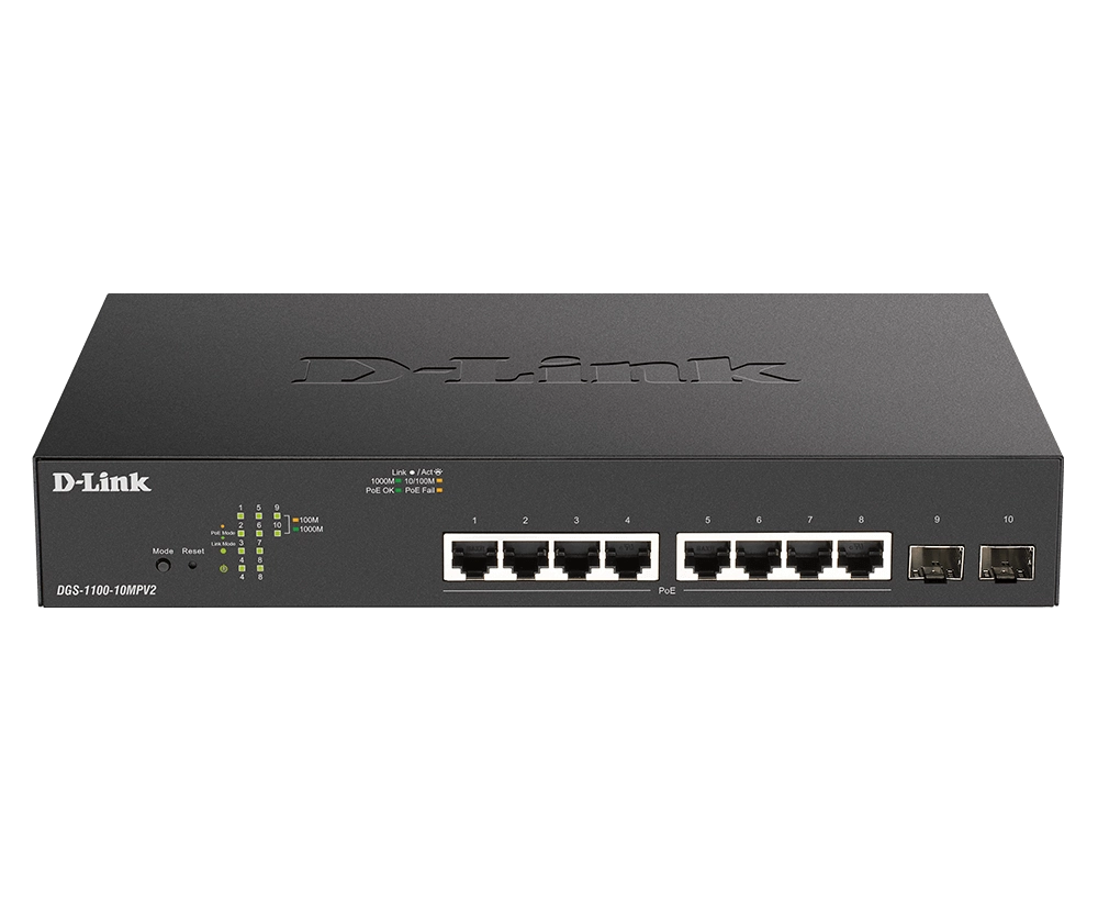 D-Link DGS-1100-10MPV2 Managed L2 Gigabit Ethernet