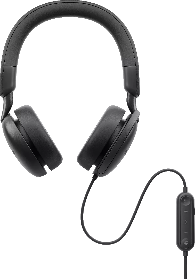 DELL WH5024 Austiņas Vada galvas joslas zvani/Mūzika USB Tips-C Black