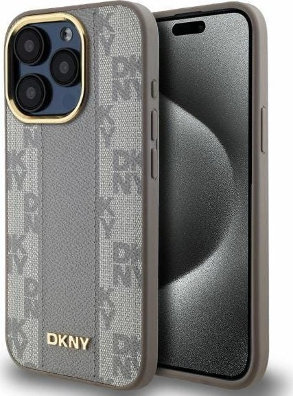 DKNY PU Leather Checkered Design MagSafe