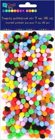 Polyester pompons mix 7 mm  380