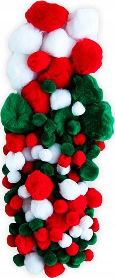 Acrylic pompoms Christmas mix (100 pcs)