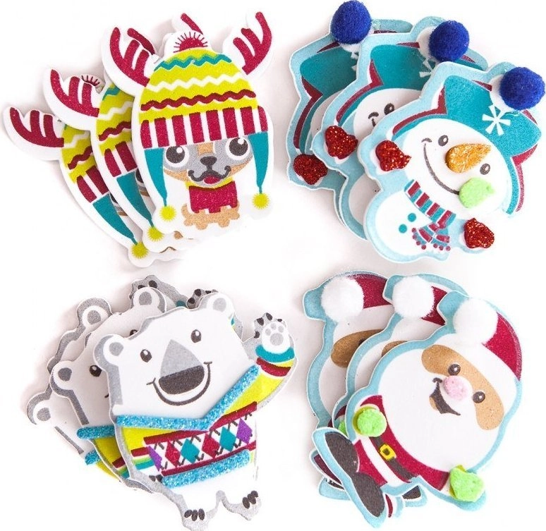 Christmas friends foam stickers 12 pcs