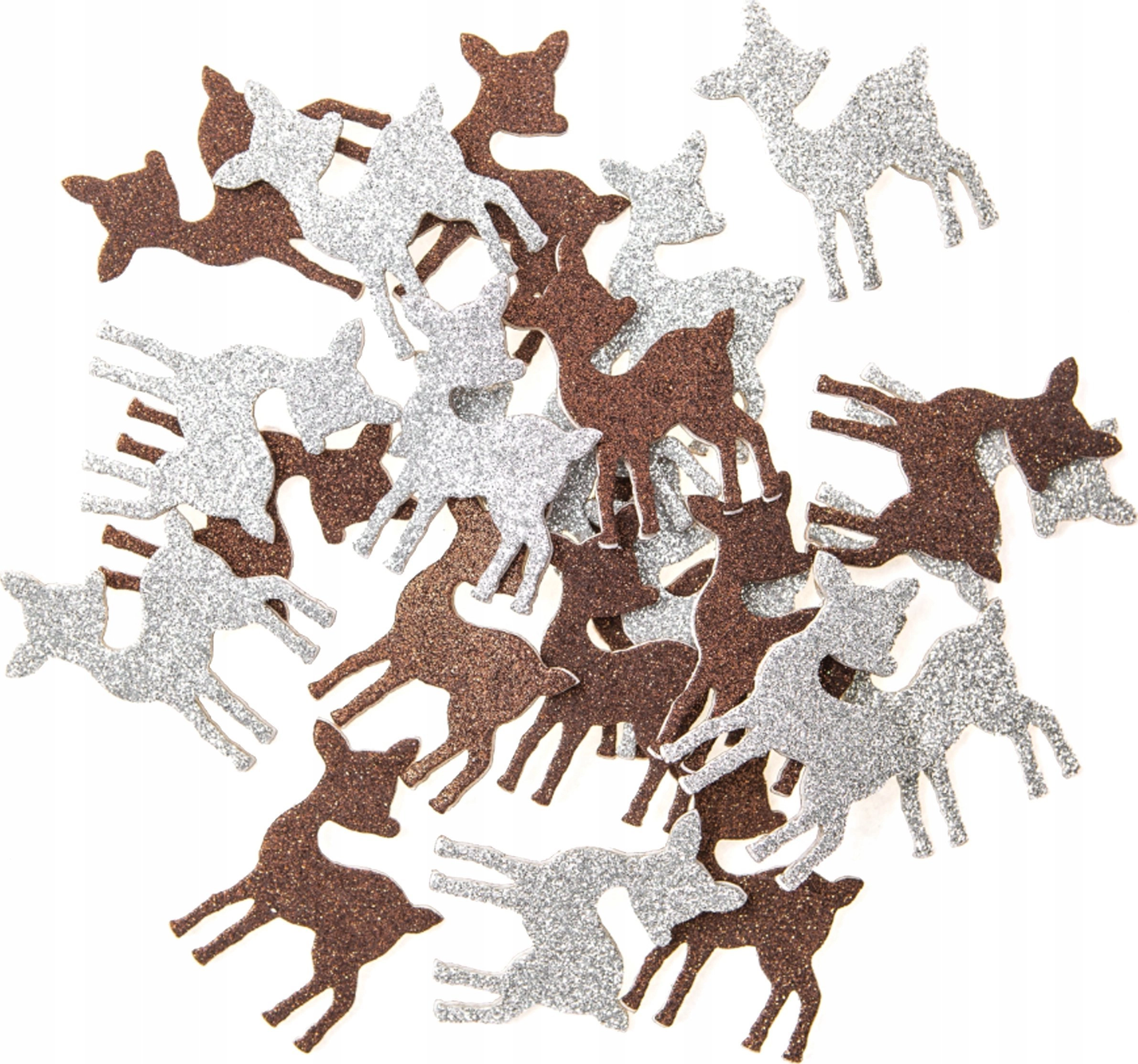 Glitter deer foam stickers  30 pcs