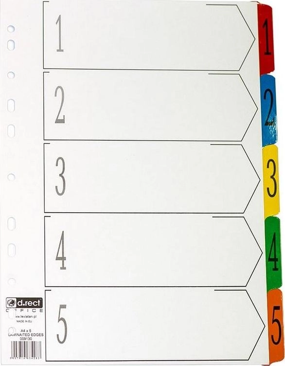 D.Rect Cardboard dividers A4 1-5