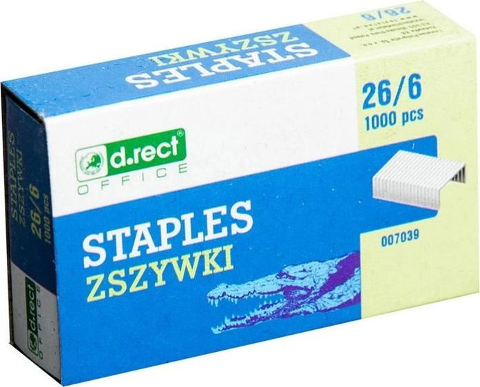 D.Rect Staples 26/6 1000 pieces