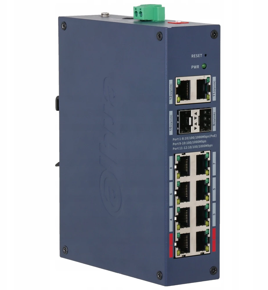 MANAGEABLE INDUSTRIAL POE SWITCH CHS4212-8GT-110 8-PORT