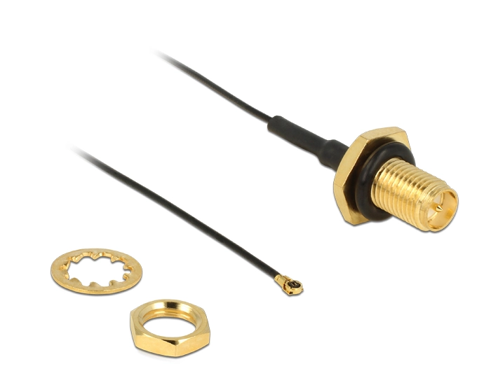 DeLOCK 0.2m  RP-SMA/MHF IV coaxial