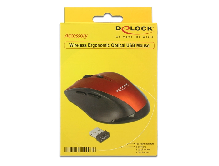 DeLOCK 12493 mouse Right-hand RF Wireless