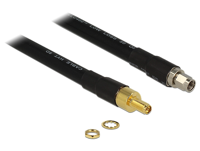 DeLOCK 0.4m RP-SMA/RP-SMA coaxial cable