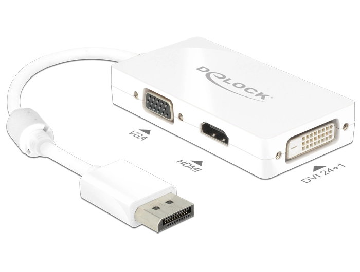 DeLOCK 0.16m DisplayPort/VGA+HDMI+DVI-D VGA (D-Sub)+