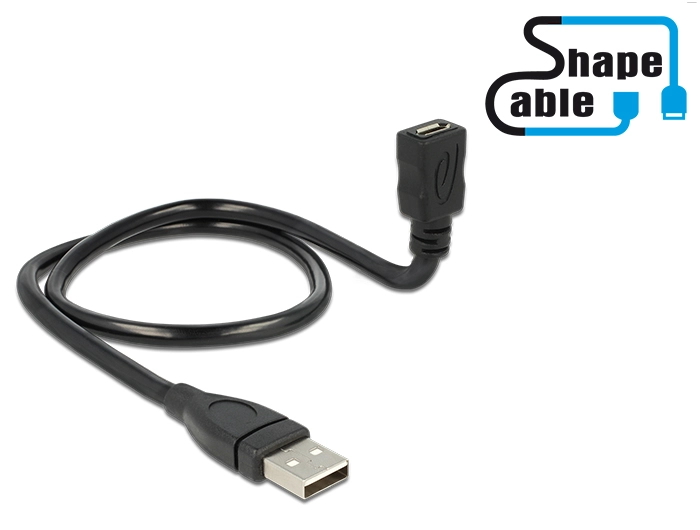 DeLOCK 0.5m USB2.0-A/USB2.0