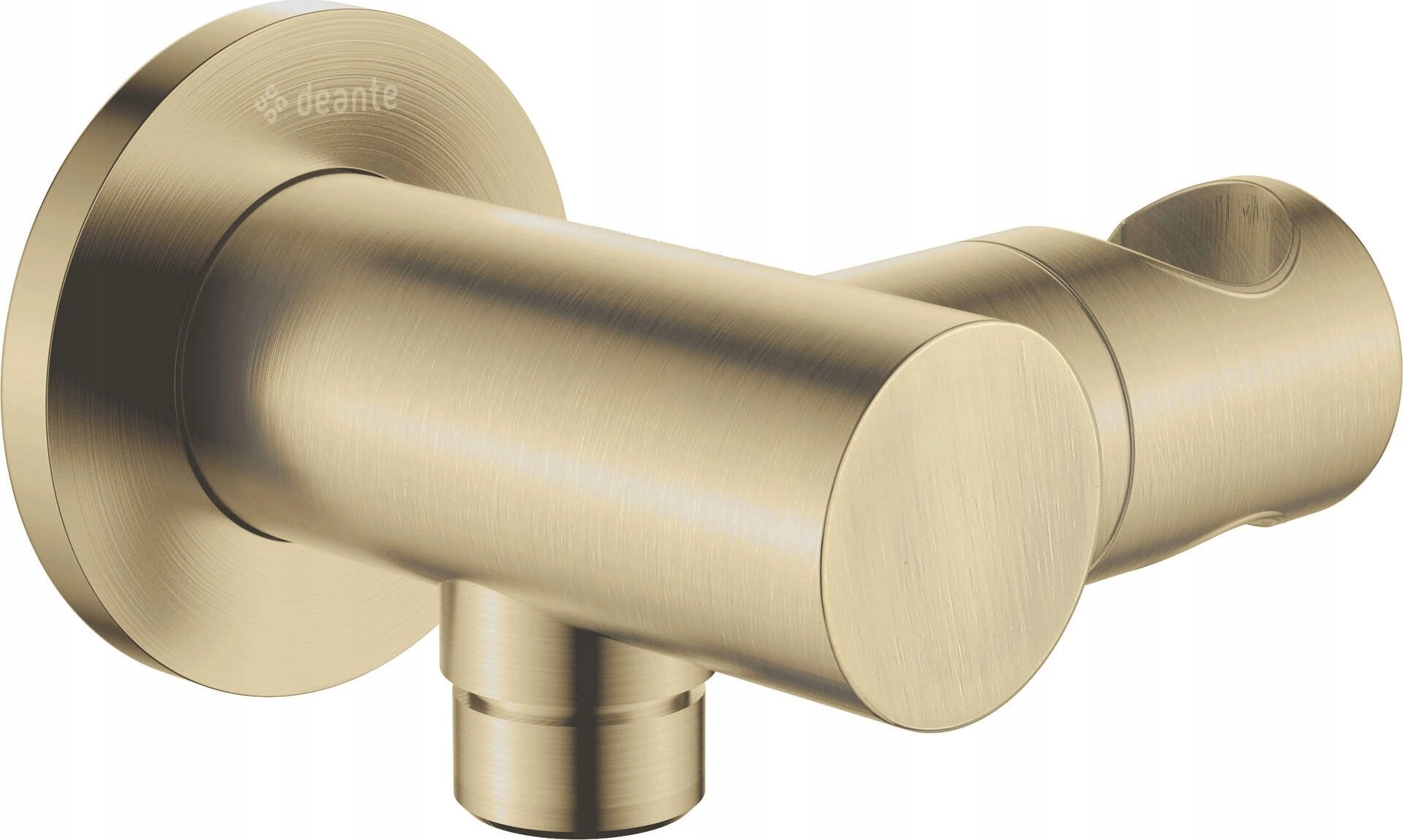 Round angled connector with handset holder