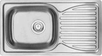 1-bowl steel sink with drainer ZEN_0113