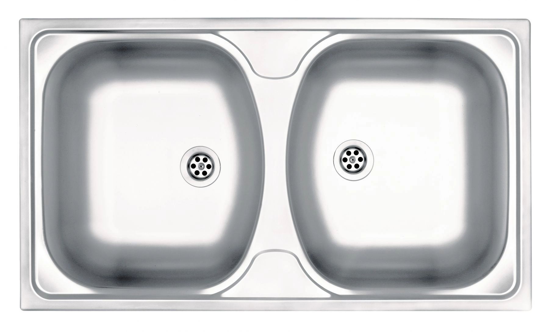 Deante 2-bowl TECHNO sink without drainer