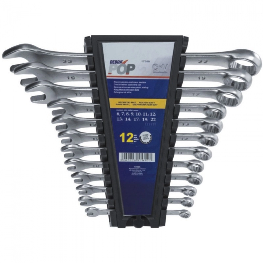 Dedra Set of wrenches 6-22mm 12piece