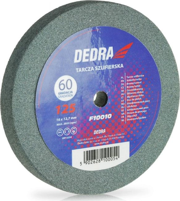 Dedra tarcza szlifierska 125x16x12.7mm gradacja