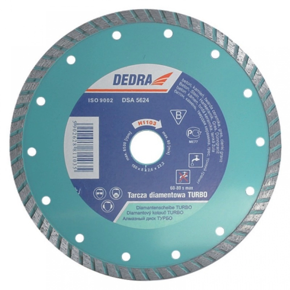 Dedra Tarcza diamentowa turbo do cięcia