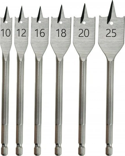 Wiertło Dedra Zestaw wierteł łopatkowych do