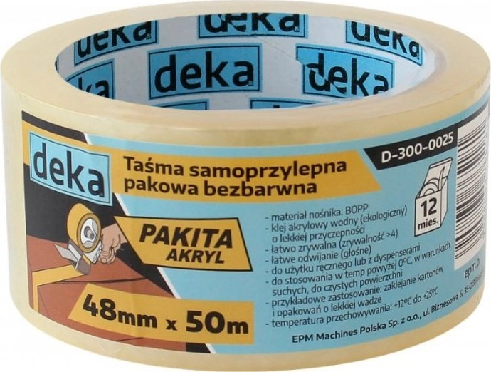 Deka TAÅMA PAKOWA BEZBARWNA 48MM*50M D-300-0025