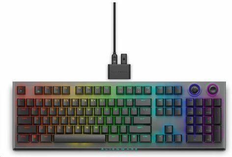 Alienware Tri-Mode AW920K tastatūra Speļu USB + RF Wireless + Bluetooth Pelēks
