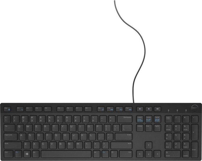 DELL KB216 tastatūra Universāls QWERTY Dāņu Melns