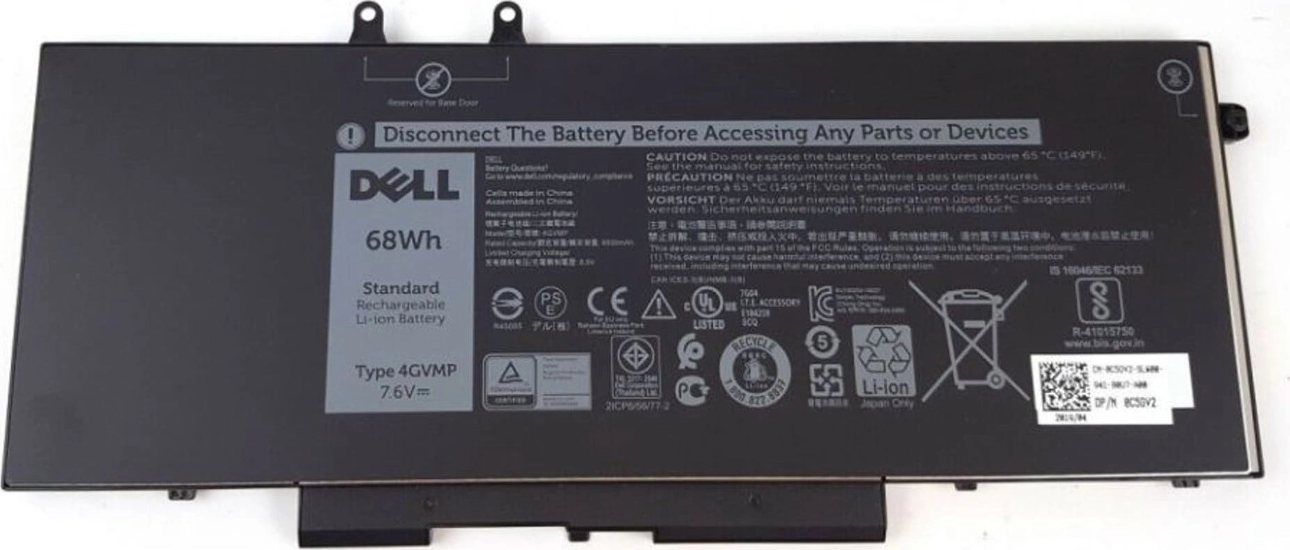 Bateria Dell Battery  68WHR  4 Cell