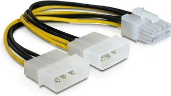 DELOCK power cable 2x Molex 4pin