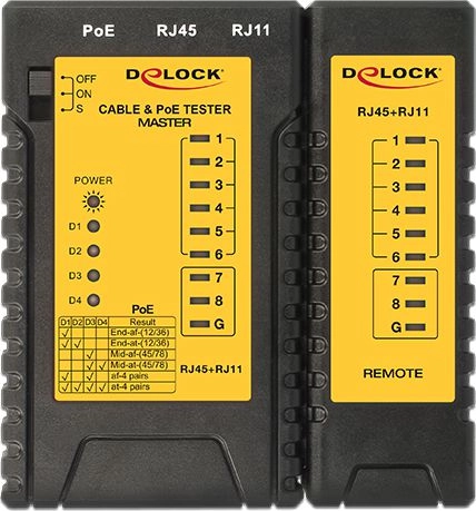 Cable tester RJ45 / RJ12 /