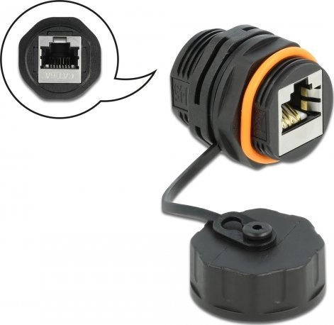 DELOCK cable connector RJ45 Bu/Bu Cat