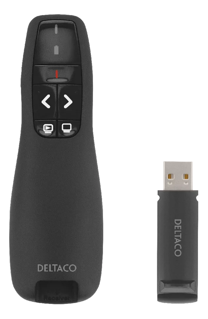 Deltaco WP-001 wireless presenter RF Black