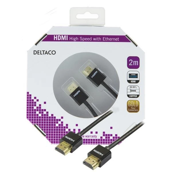 Cable DELTACO HDMI-HDMI  2.0m  black