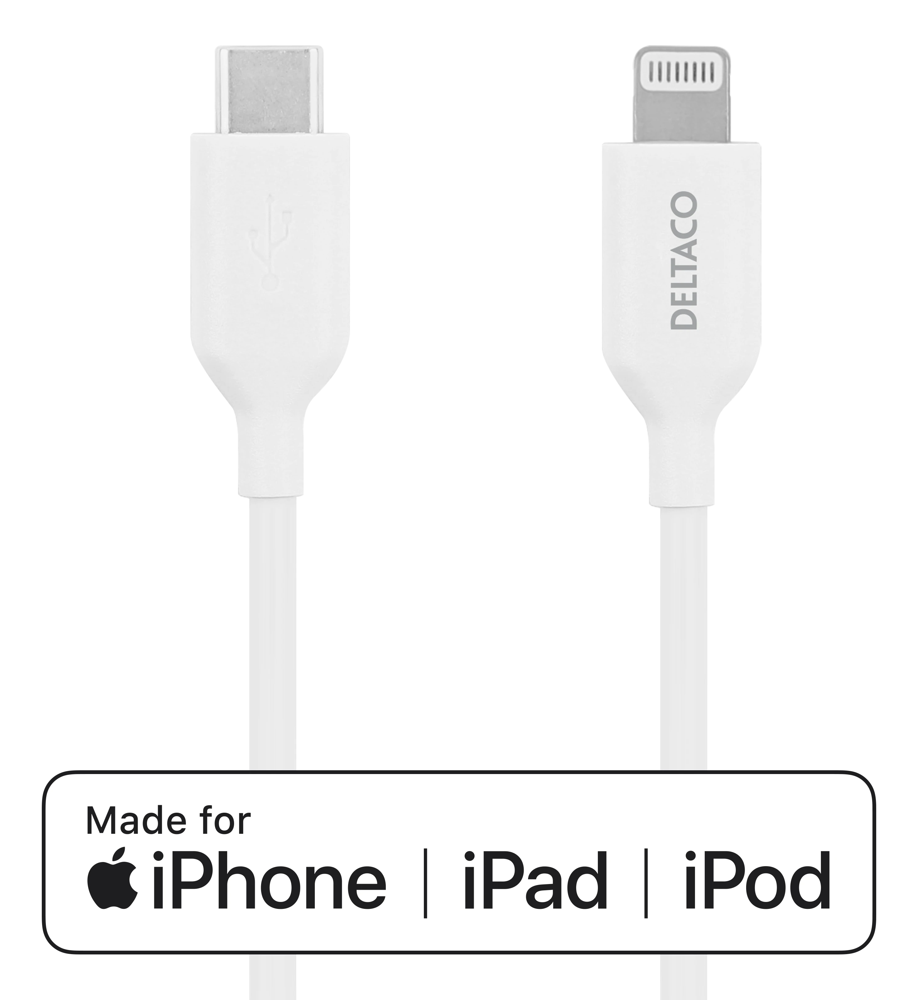 Lightning cable DELTACO USB-C - Lightning