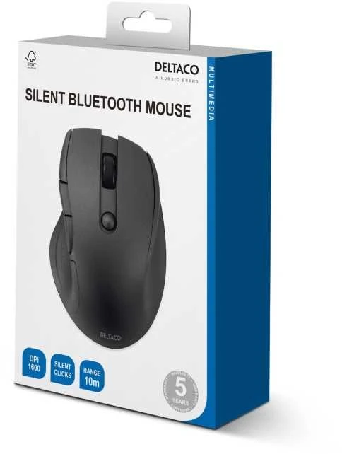 Tyli Bluetooth DELTACO pelė 5 mygtukai