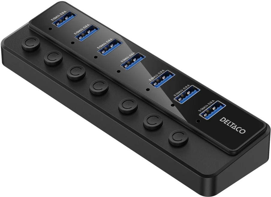 USB-A hub DELTACO  7 USB-A ports