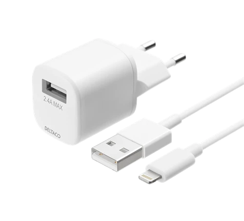 DELTACO USB wall charger  USB-A  2