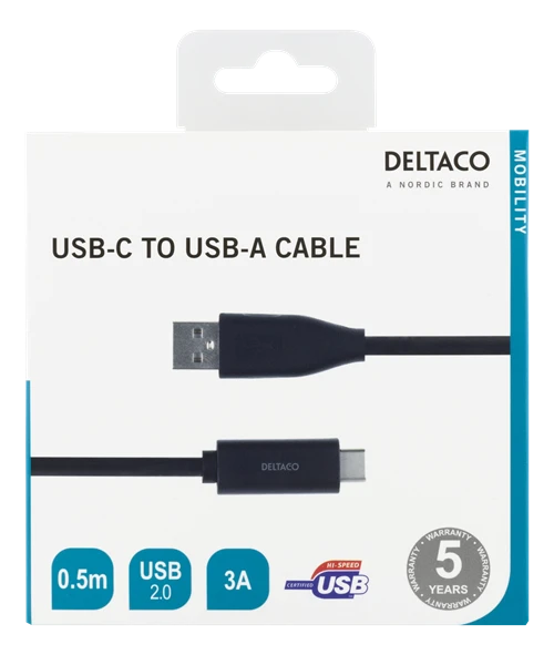Deltaco USBC-1003M USB cable USB 2