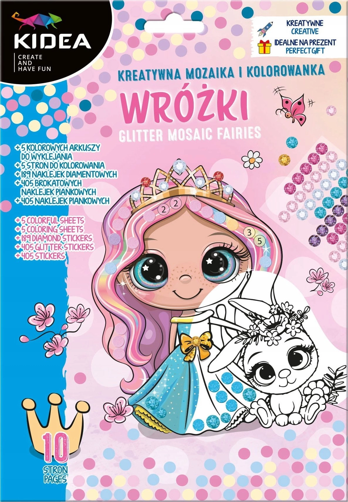 Fairies mosaic and coloring book KIDEA