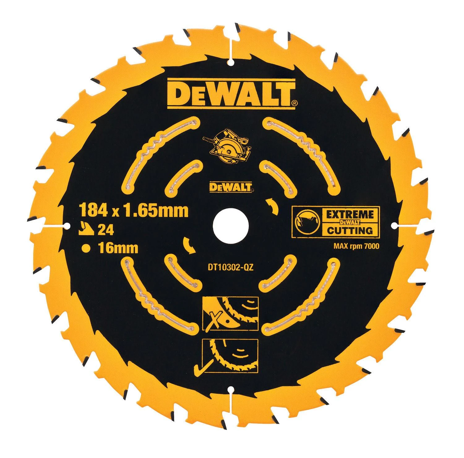DEWALT ELITE circular saw blade. 184/16mm