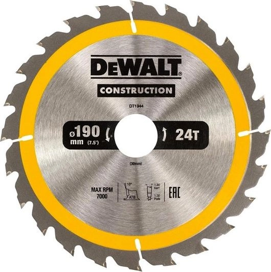 Dewalt circular saw for wood 190x30mm