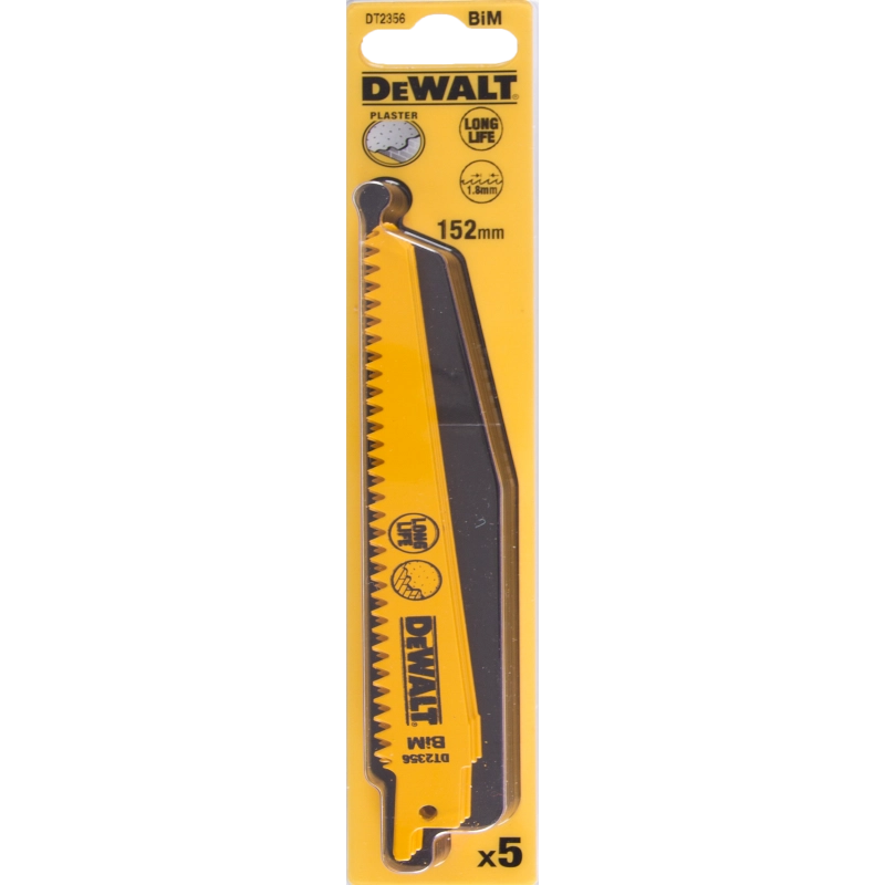 Dewalt BIM reciprocating saw blades 152mm