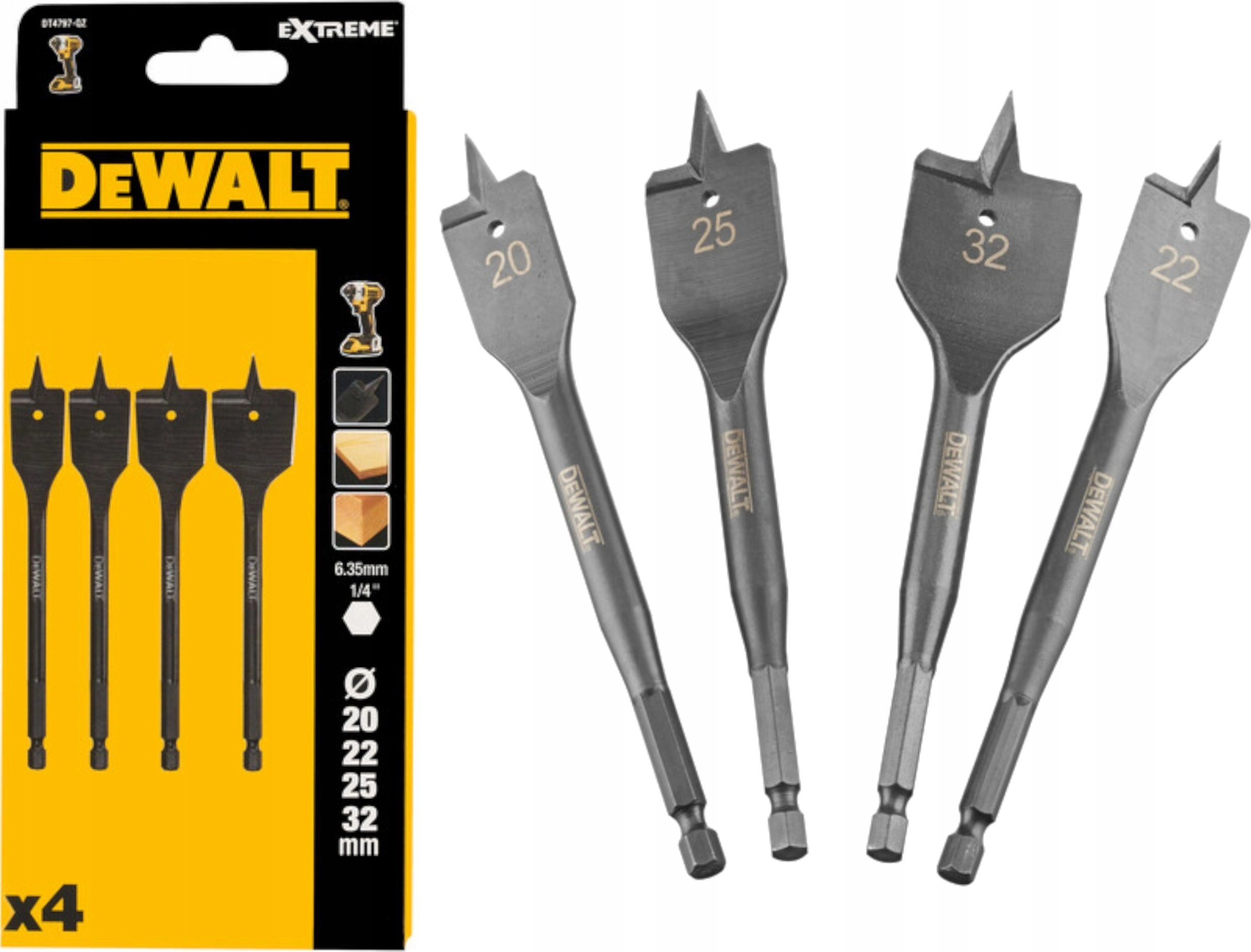 Dewalt drill set of 4 flat