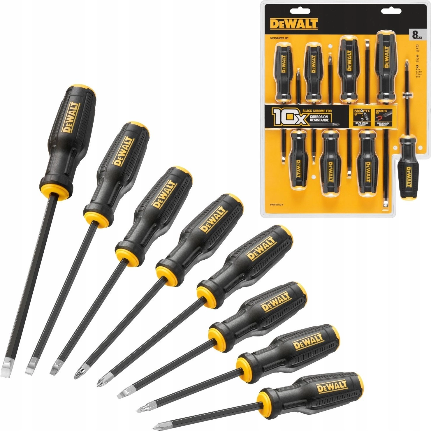Dewalt MAXFIT 8-piece screwdriver set (DWHT65102-0)