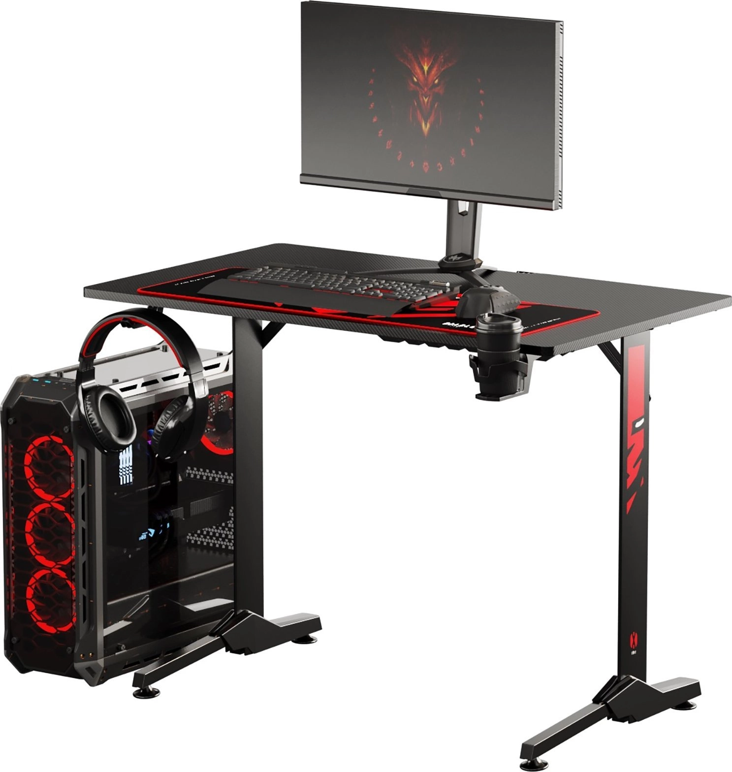 Diablo Chairs X-Mate 1000 desk Black-Red