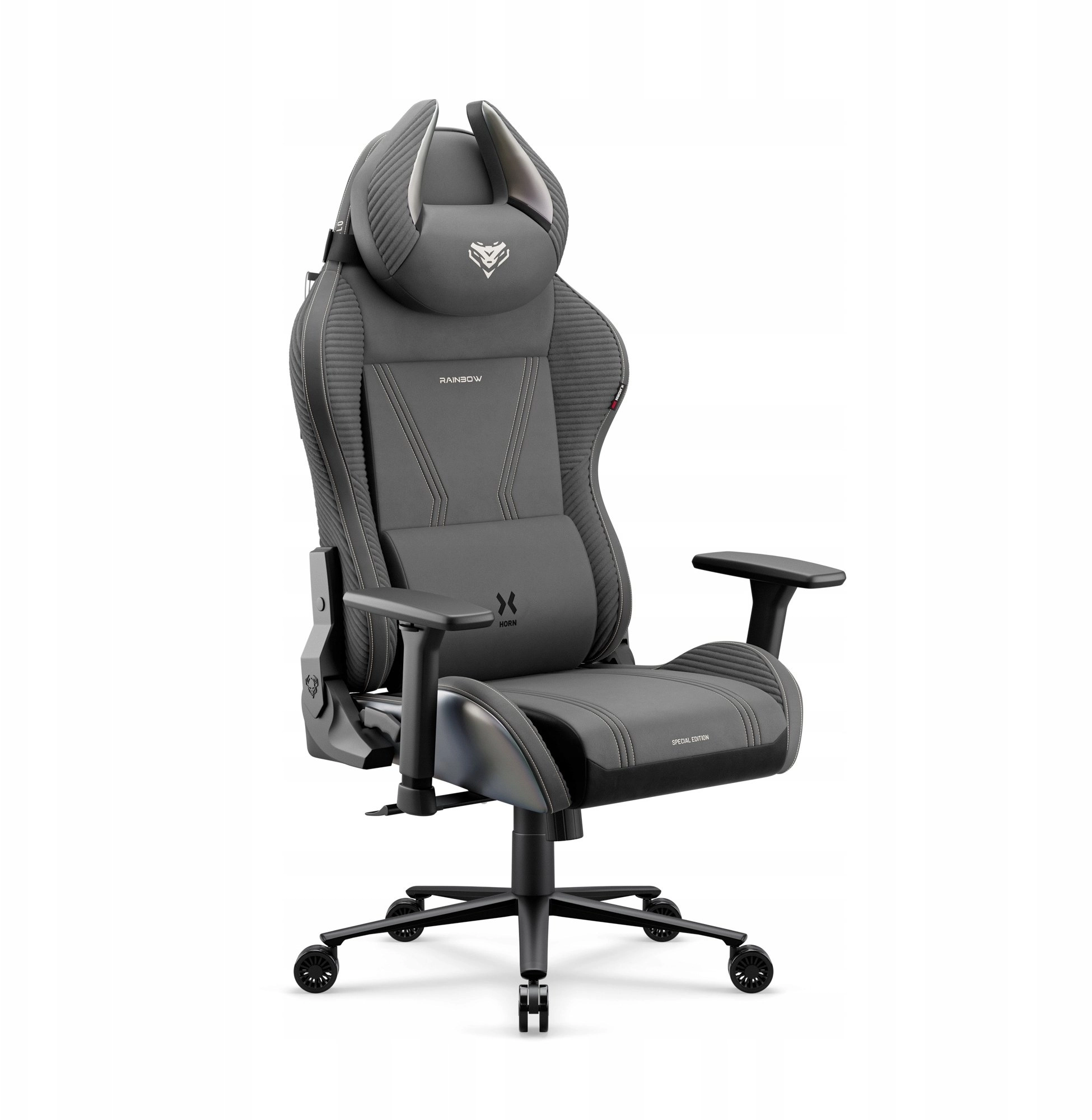 Diablo Chairs Gray fabric gaming chair