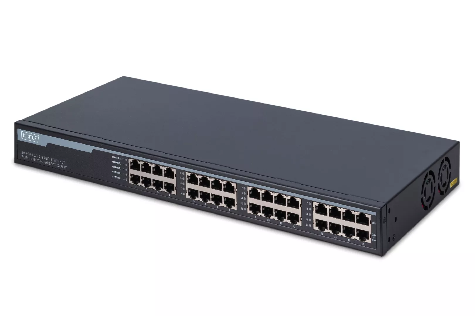 Digitus 16-port 10G Ethernet PoE+ injector