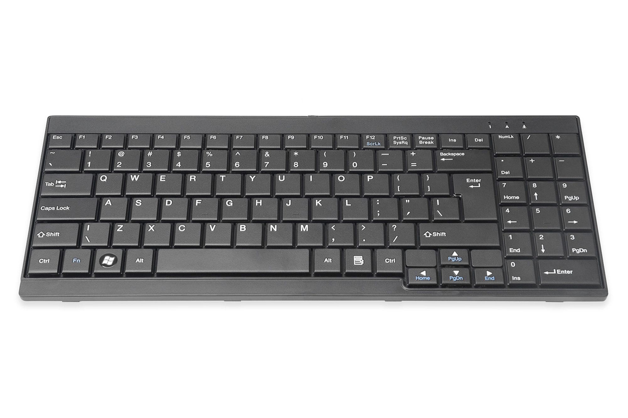 Digitus DS-72000US tastatūra USB QWERTY Amerikāņu angļu valoda Melns