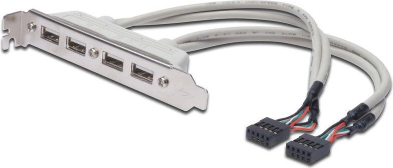 DIGITUS USB Slotblechkabel 4x Typ A-2x10pin